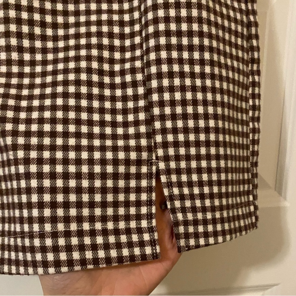 Eyeshadow Brown and White Checkered Skirt Size 3 - Picture 7 of 9